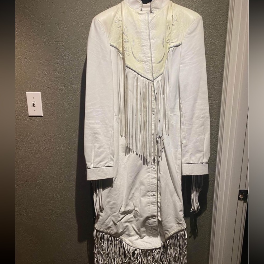 Vintage White Leather Wedding Dress